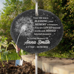 Custom Name Memorial Garden Decor - Personalized Garden Slate