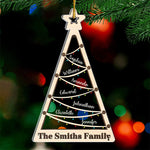 Custom Name Christmas Family Tree Gifts - Personalized Ornament