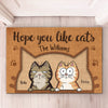 Keep Calm And Love Cats - Cat Personalized Custom Decorative Mat - Gift For Pet Owners, Pet Lovers
