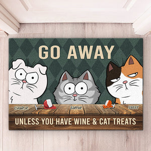 Go Away Unless You Have Cat Treats - Cat Personalized Custom Decorative Mat - Gift For Pet Owners, Pet Lovers