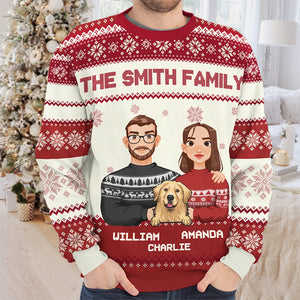 Merry Christmas Ya Filthy Animal - Dog & Cat Personalized Custom Ugly Sweatshirt - Unisex Wool Jumper - Christmas Gift For Pet Owners, Pet Lovers
