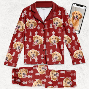 Custom Photo Have A Pawsative And Happy Holiday - Dog & Cat Personalized Custom Face Photo Pajamas - Christmas Gift For Pet Owners, Pet Lovers