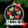 Friendship’s The Wine Of Life - Bestie Personalized Custom Ornament - Acrylic Snow Globe Shaped - Christmas Gift For Best Friends, BFF, Sisters