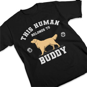 This Human Belongs To Me - Dog Personalized Custom Unisex T-shirt, Hoodie, Sweatshirt - Gift For Pet Owners, Pet Lovers