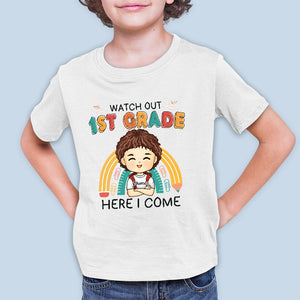 Watch Out Second Grade Here I Come - Personalized Custom Kid T-shirt - Gift For Kid, Back To School Gift