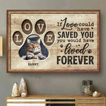 Custom Pet Photo Cat Memorial Decor - Personalized Poster