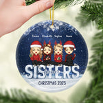 Custom Name Christmas Sister Gifts - Personalized Ceramic Ornament