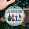 Family Is My Very Greatest Earthly Blessing - Memorial Personalized Custom Ornament - Ceramic Round Shaped - Christmas Gift, Sympathy Gift For Family Members