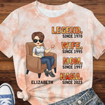 Custom Name Wife Mom Gifts for Women - Personalized AOP T-Shirt