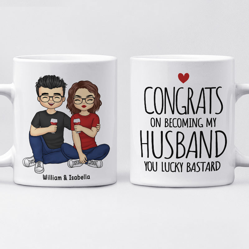 Congrats Another Year As My Husband - Couple Personalized Custom Mug - Gift For Husband Wife, Anniversary
