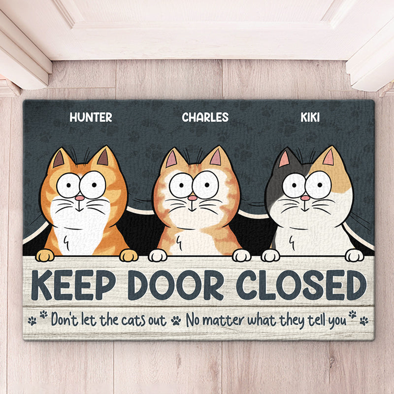 Don't Let The Cats Out - Funny Personalized Cat Decorative Mat, Doorma -  Pawfect House ™