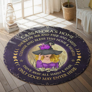 Smoke Of Air And Fire And Earth - Personalized Custom Shaped Home Decor Witch Decorative Mat - Halloween Gift For Witches, Yourself