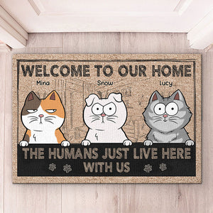 Welcome To The Cat House - Cat Personalized Custom Decorative Mat - Gift For Pet Owners, Pet Lovers
