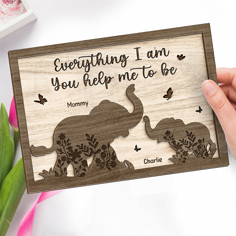 A Mother Is Your First Friend - Family Personalized Custom 2-Layered Wooden Plaque With Stand - House Warming Gift For Mom