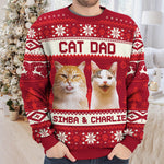 Custom Photo Busy Being A Cat Mama - Cat Personalized Custom Ugly Sweatshirt - Unisex Wool Jumper - Christmas Gift For Pet Owners, Pet Lovers