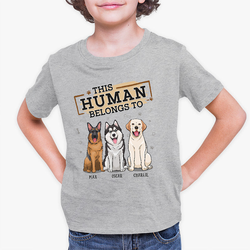 Kid Belongs To Me - Dog Personalized Custom Kid T-shirt - Gift For Kid, Pet Owners, Pet Lovers