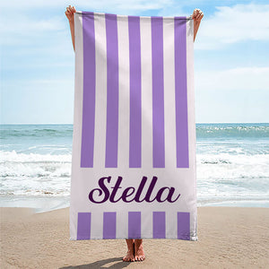 On The Beach - Bestie Personalized Custom Beach Towel - Summer Vacation Gift, Birthday Pool Party Gift For Best Friends, BFF, Sisters