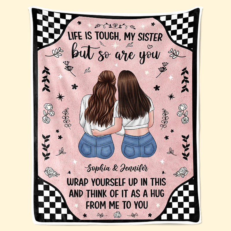 Personalized Sister Blanket, Gift to Sister, good Sister gift, Blanket for Sister, To My Sister Gift, Custom Text Sister Blanket