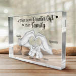 Custom Family Hand Heart Gifts - Personalized Shaped Acrylic Plaque