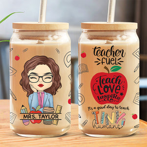 Teacher Glass Cup Tumbler Cup Teacher Clear Cup With Lid and -  in 2023