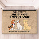 Welcome To Our House - Dog Personalized Custom Decorative Mat - Gift For Pet Owners, Pet Lovers