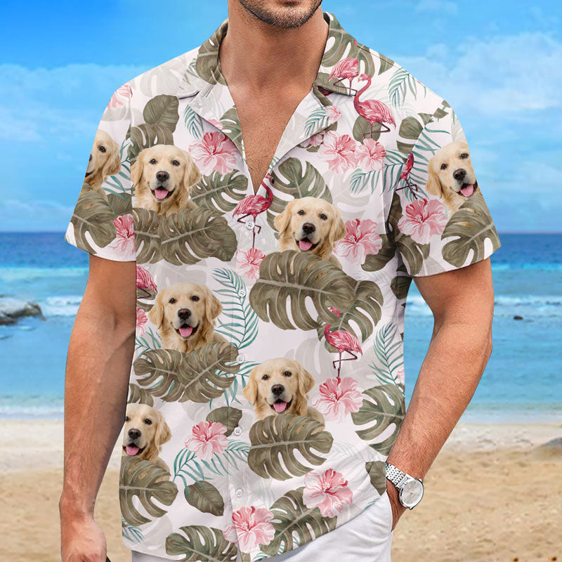 Custom Photo Summer Is Coming On Way - Dog & Cat Personalized Custom Unisex Tropical Hawaiian Aloha Shirt - Summer Vacation Gift, Gift For Pet Owners, Pet Lovers
