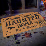 Custom Name Halloween Haunted Home Decor - Personalized Doormat
