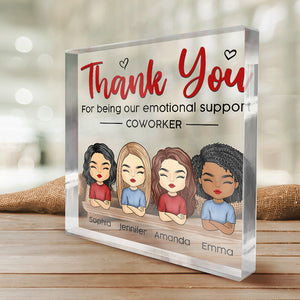 Thank You For Being An Important Part Of Our Stories - Coworker Personalized Custom Square Shaped Acrylic Plaque - Gift For Coworkers, Work Friends, Colleagues
