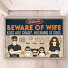 Welcome, Beware Of Us - Family Personalized Custom Decorative Mat - Gift For Family Members