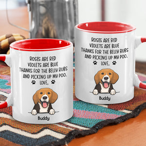 Thank You For Taking Care Of Me - Dog Personalized Custom Accent Mug - Christmas Gift For Pet Owners, Pet Lovers