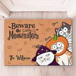 We Are Watching You Be Careful - Cat Personalized Custom Home Decor Decorative Mat - Halloween Gift For Pet Owners, Pet Lovers