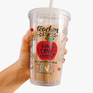 It's A Good Day To Teach Tiny Humans - Teacher Personalized Custom Clear Acrylic Tumbler - Gift For Teacher, Back To School