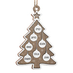 Be Merry And Bright - Family Personalized Custom Ornament - Wood Christmas Tree Shaped - Christmas Gift For Family Members