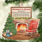 Christmas In Heaven - Memorial Personalized Custom Ornament - Wood Unique Shaped - Christmas Gift, Sympathy Gift For Family Members