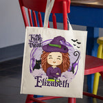 Custom Name Halloween Trick or Treat Gifts for Kids - Personalized Tote Bag