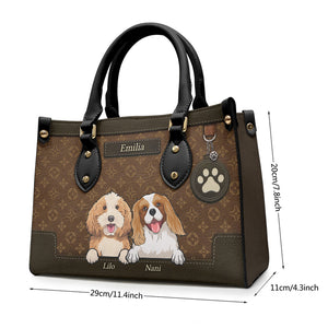 You're Pawsome - Dog & Cat Personalized Custom Leather Handbag - Gift For Pet Owners, Pet Lovers