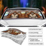 The Road Calls & We Answer - Family Personalized Custom Auto Windshield Sunshade, Car Window Protector - Gift For Family Members