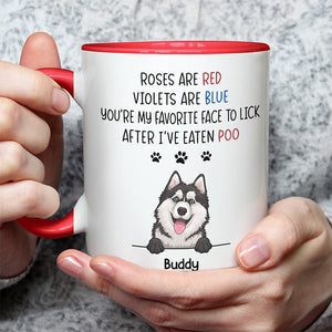 You're My Favorite Face To Lick - Dog Personalized Custom Accent Mug - Gift For Pet Owners, Pet Lovers