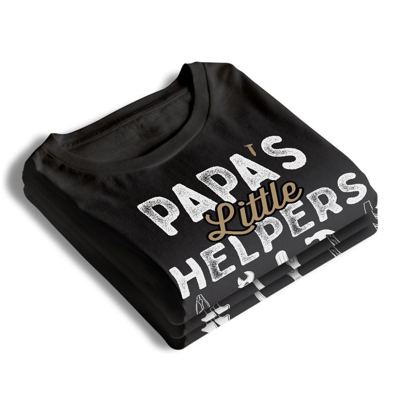 Papa's Little Helpers - Family Personalized Custom Unisex T-shirt, Hoodie, Sweatshirt - Father's Day, Birthday Gift For Dad