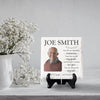 Custom Photo And Though I Cannot See You, You Are Always By My Side - Memorial Personalized Custom Square Shaped Ceramic Plaque With Stand - Memorial Gift, Sympathy Gift