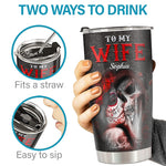 I Love You Forever & Always - Couple Personalized Custom Tumbler - Halloween Gift For Husband Wife, Anniversary