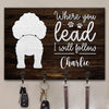 Time To Walk The Human - Dog Personalized Custom Rectangle Shaped Key Hanger, Key Holder - Gift For Pet Owners, Pet Lovers