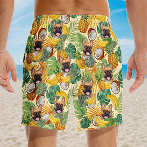 Custom Photo A Little Vitamin Sea - Dog & Cat Personalized Custom Tropical Hawaiian Aloha Men Beach Shorts - Summer Vacation Gift, Birthday Party Gift For Pet Owners, Pet Lovers