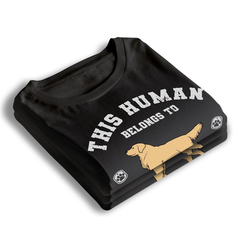 This Human Belongs To Me - Dog Personalized Custom Unisex T-shirt, Hoodie, Sweatshirt - Gift For Pet Owners, Pet Lovers