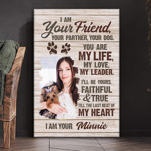 Custom Photo I Promise To Be Your Best Friend - Dog Personalized Custom Vertical Canvas - Gift For Pet Owners, Pet Lovers