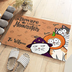 We Are Watching You Be Careful - Cat Personalized Custom Home Decor Decorative Mat - Halloween Gift For Pet Owners, Pet Lovers