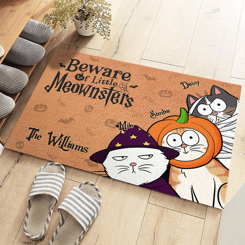 We Are Watching You Be Careful - Cat Personalized Custom Home Decor Decorative Mat - Halloween Gift For Pet Owners, Pet Lovers
