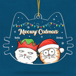Custom Name Christmas Cat Gifts for Cat Lovers - Personalized Ornament