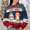 I'm A Cat Mom - Cat Personalized Custom Ugly Sweatshirt - Unisex Wool Jumper - Christmas Gift For Pet Owners, Pet Lovers
