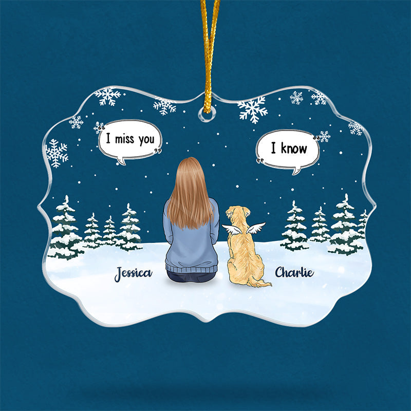 Love Leaves A Memory - Memorial Personalized Custom Ornament - Acrylic Benelux Shaped - Christmas Gift, Sympathy Gift For Pet Owners, Pet Lovers